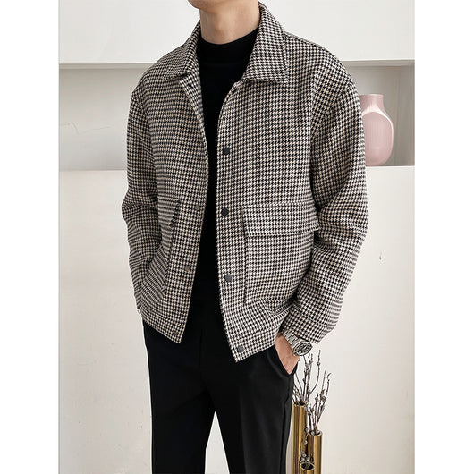 Chaqueta de Lana Suelta con Solapa Elegante para Hombre - Image 3