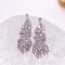 Special Shaped Zirconium Banquet Estilo Earrings Plateado Post Dorado