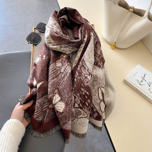Pashmina Artificial Reversible Térmica - Chal Doble Cara para Aire Acondicionado