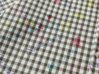 Camisa Suelta a Cuadros Manga Corta para Hombre - Image 11