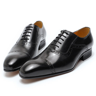 Zapatos de Negocios Artesanales de Tres Secciones para Hombre - Image 19