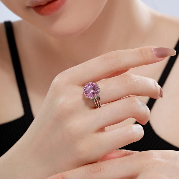 Anillo de Plata 925 con Circonitas de Corte Fuego para Mujer