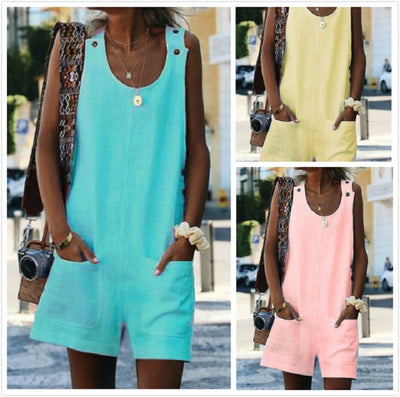 Jumpsuit de Algodón y Lino con Bolsillos y Botones - Estilo Verano - Image 9