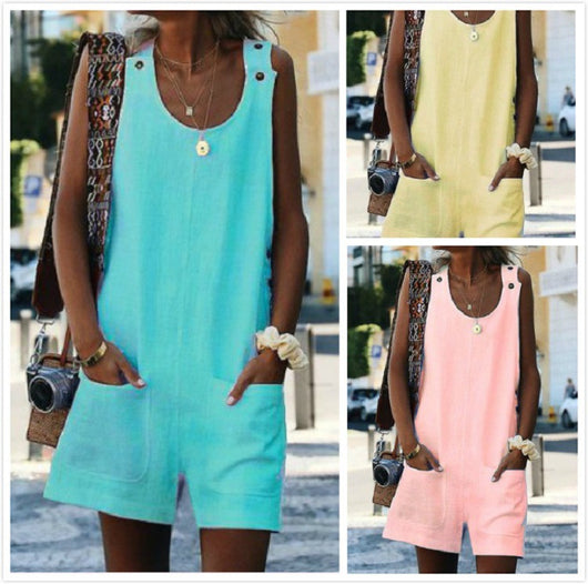 Jumpsuit de Algodón y Lino con Bolsillos y Botones - Estilo Verano - Image 9
