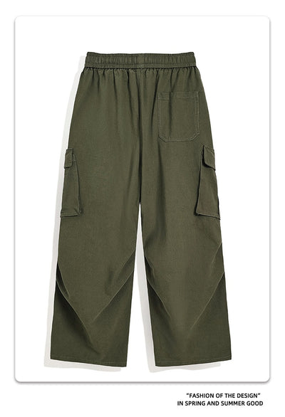 Pantalones Plisados Retro para Hombre - Corte Recto Casual Tendencia - Image 23