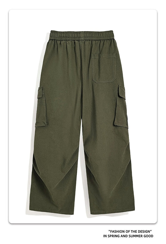 Pantalones Plisados Retro para Hombre - Corte Recto Casual Tendencia - Image 23