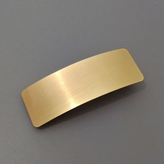Clip para Cabello Metal Cepillado Minimalista Versátil Estilo Normcore - Image 2