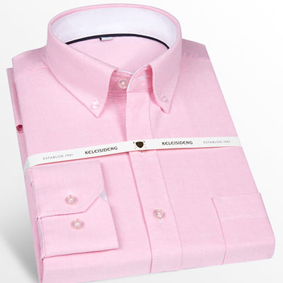 Camisa Casual Slim Fit de Algodón Grueso sin Planchado para Hombre - Image 6