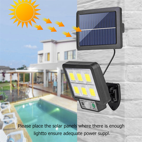 Lámpara Solar de Pared Inteligente con Sensor de Movimiento - 3 Modos de Iluminación