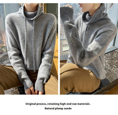 Suéter de Cuello Alto en Cashmira para Otoño e Invierno - Pullover Holgado y Grueso para Mujer - Image 18