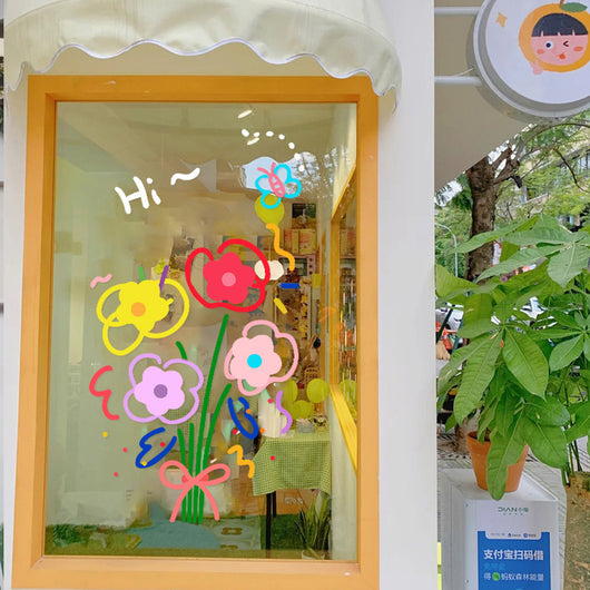 Pegatinas Decorativas de Flores para Ventanas - Adhesivos Estáticos Reutilizables - Image 3