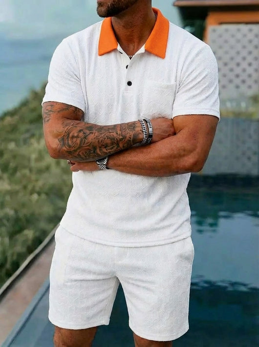 Conjunto de Playera y Shorts Deportivos Transpirables con Bloques de Color - Image 13