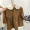 Vestido Infantil Elegante con Cuello de Encaje