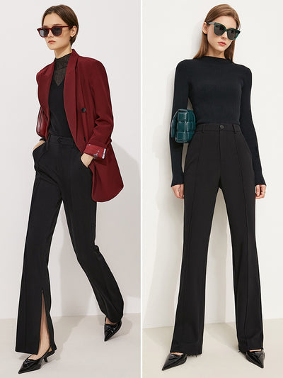 Pantalones Casuales de Cintura Alta con Abertura Lateral - Image 6