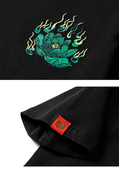 Camisa de Algodón Pixiu Bordada para Hombre - Estilo Industrial - Image 14