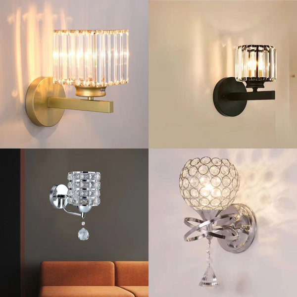 Lámpara de Noche Minimalista en Cristal para Dormitorio