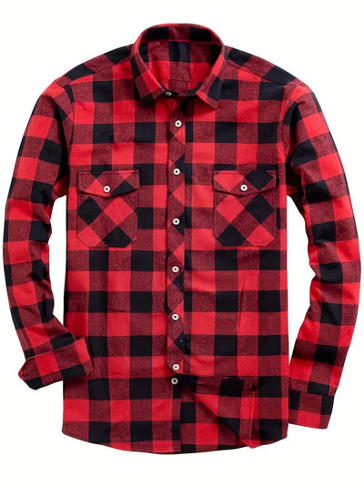 Camisa de Franela a Cuadros para Hombre - Uso Todo el Año - Image 9