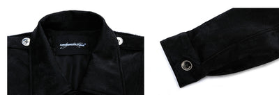 Chaqueta de Cuero Corta con Remaches y Bordado - Image 13