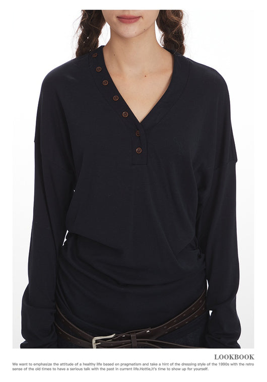 Blusa Elegante de Manga Larga con Cuello en V y Cintura Ajustada - Image 20