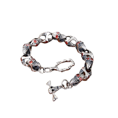 Pulsera de Plata 925 Personalizada Punk Hip Hop para Parejas - Estilo Dark Fashion - Image 5