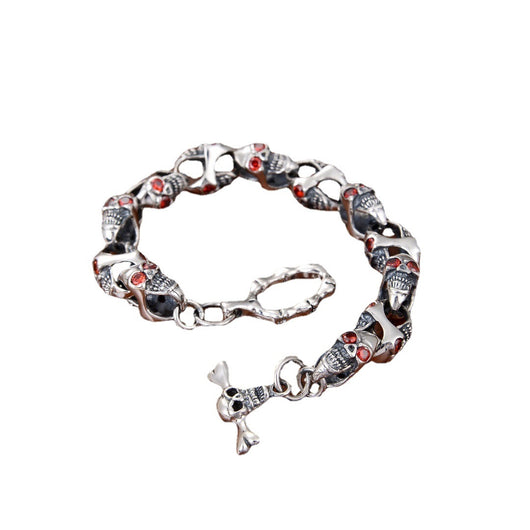Pulsera de Plata 925 Personalizada Punk Hip Hop para Parejas - Estilo Dark Fashion - Image 5