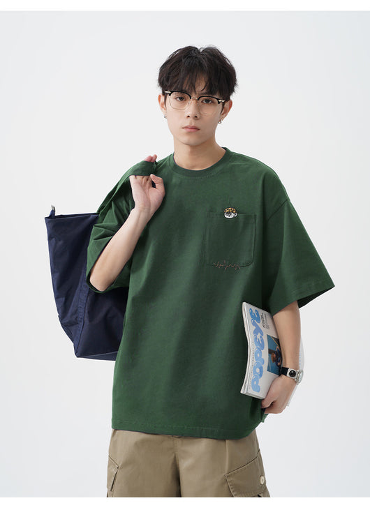 Camiseta de Algodón Puro con Diseño Bordado para Hombre - Image 18