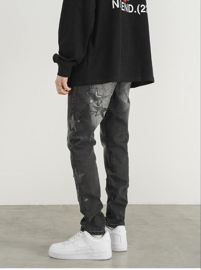 Jeans Slim Fit Estilo Industrial con Detalles de Estrella - Image 4
