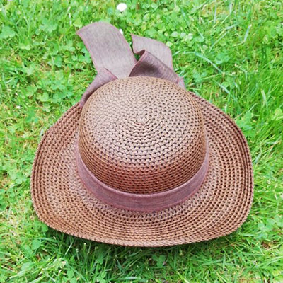 Sombrero de Playa Plegable con Moño para Mujer - Image 11