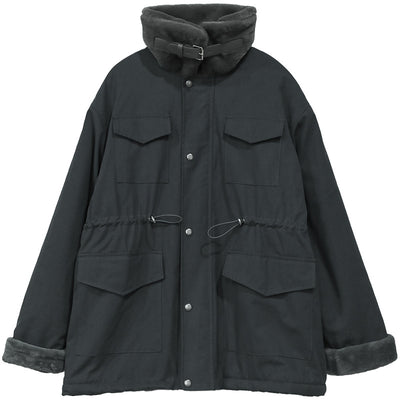 Abrigo de Visón Estilo Ejecutivo con Cuello Mao para Mujer - Image 9