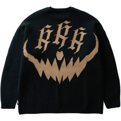 Suéter Holgado Cuello Redondo Estampado Devil para Hombre - Image 9