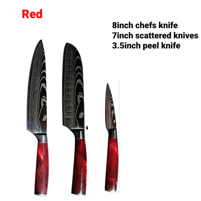 Cuchillo de Chef 8 Pulgadas con Mango de Resina Azul - Image 17