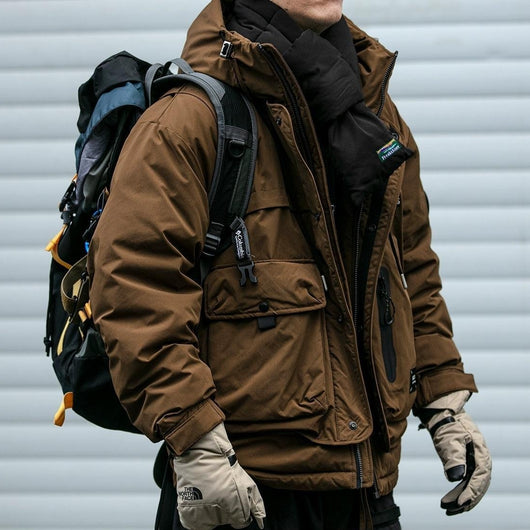 Chaqueta Acolchada de Trabajo Impermeable con Capucha y Múltiples Bolsillos - Image 3