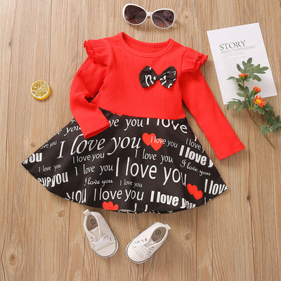 Vestido Navideño para Bebé Niña con Estampado de Rayas y Tul - Image 12