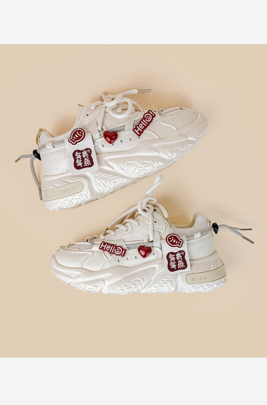Zapatillas Deportivas Blancas con Suela Gruesa para Mujer - Image 7