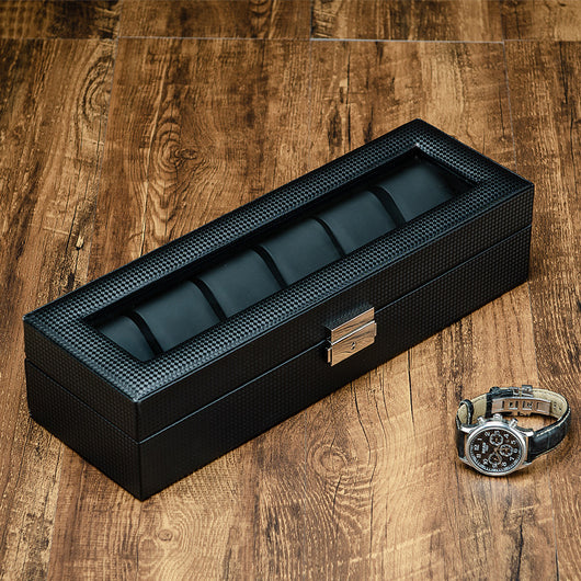 Estuche para Reloj en Fibra de Carbono y Cuero - Image 8