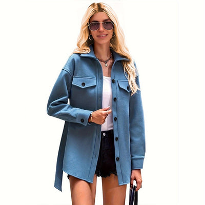 Abrigo Corto de Mujer con Cordones y Bolsillos - Trench Coat de Moda - Image 13