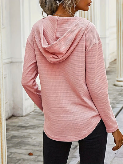 Sudadera Plus Size con Cuello V y Cordones Ajustables para Mujer - Image 11