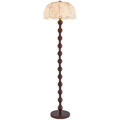 Lámpara de Pie Nogal Estilo Mediados de Siglo - Madera Maciza - Image 5