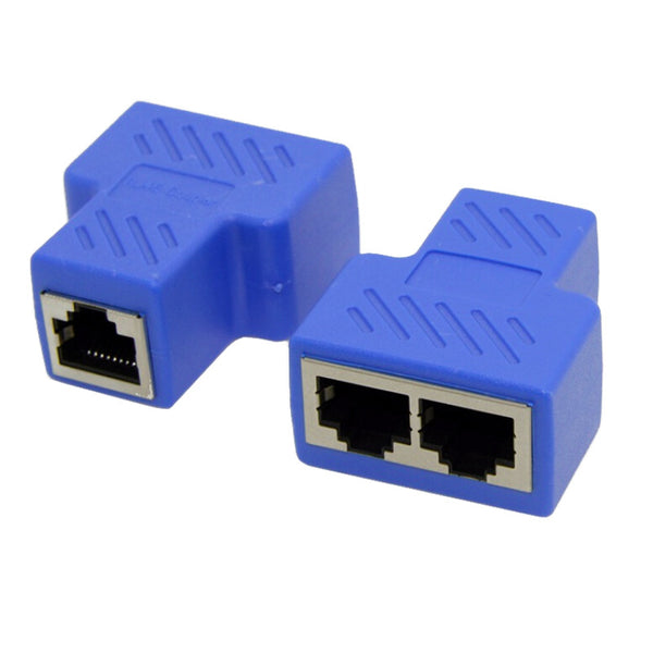 Divisor de Cable de Red RJ45 - Adaptador Splitter Ethernet de Tres Vías