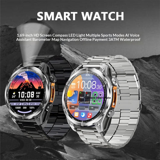 Smartwatch Deportivo con Lámpara Integrada para Running y Senderismo - Image 11