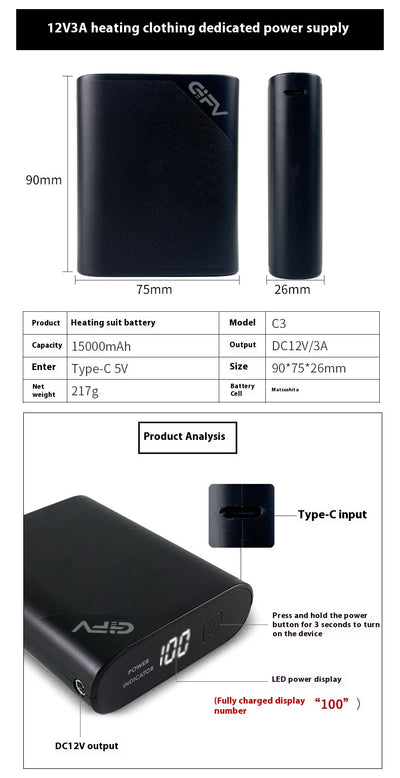 Batería Portátil con Tecnología de Calefacción para Ropa - Image 21