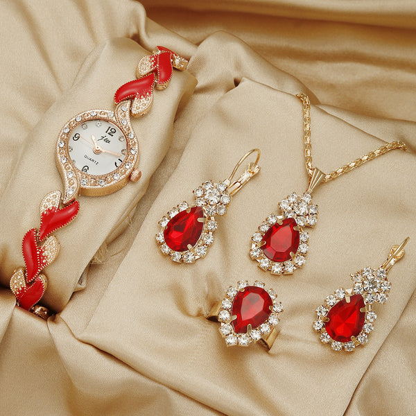 Reloj de Diamantes con Correa de Amor para Mujer - Diseño Versátil y Elegante