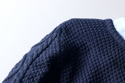 Suéter Cuello Redondo Tejido Retorcido para Hombre - Prenda Base Térmica - Image 6