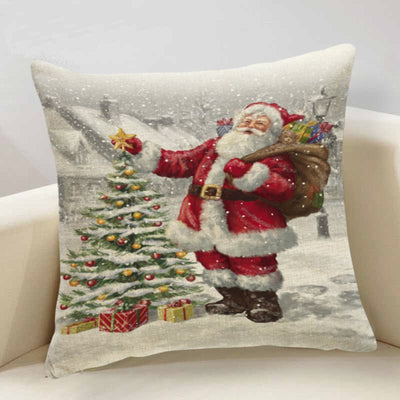 Funda de Almohada Navideña con Diseño de Papá Noel - Image 2