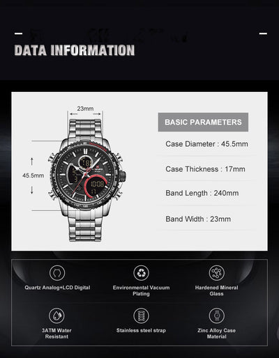 Reloj de Cuarzo Electrónico para Hombre - Image 5