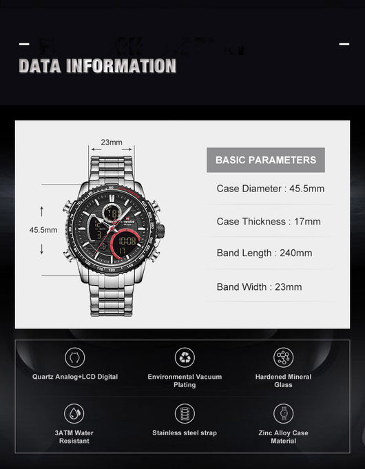 Reloj de Cuarzo Electrónico para Hombre - Image 5