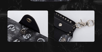 Cartera Punk Rock con Calavera y Cadena Antirrobo - Image 21