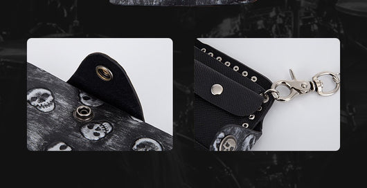 Cartera Punk Rock con Calavera y Cadena Antirrobo - Image 21