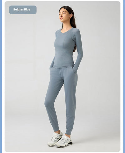 Pantalones Yoga Cintura Alta Mujer con Cordón Secado Rápido Elásticos - Image 16