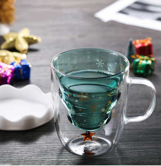 Taza de Café Navideña de Vidrio Resistente al Calor con Tapa y Asa - Image 18